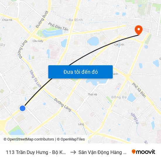 113 Trần Duy Hưng - Bộ Khcn to Sân Vận Động Hàng Đẫy map