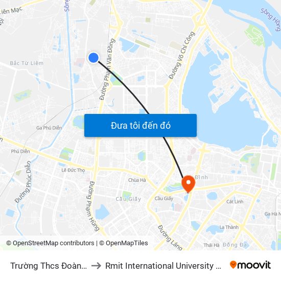 Trường Thcs Đoàn Thị Điểm to Rmit International University Hanoi Campus map