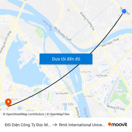 Đối Diện Công Ty Đúc Mai Lâm - Quốc Lộ 3 to Rmit International University Hanoi Campus map