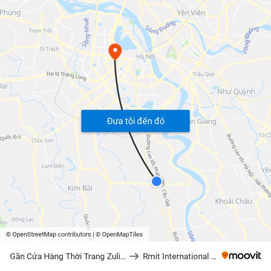 Gần Cửa Hàng Thời Trang Zulia’S (Đối Diện Cột Mốc H5/12) - Tl 427 to Rmit International University Hanoi Campus map