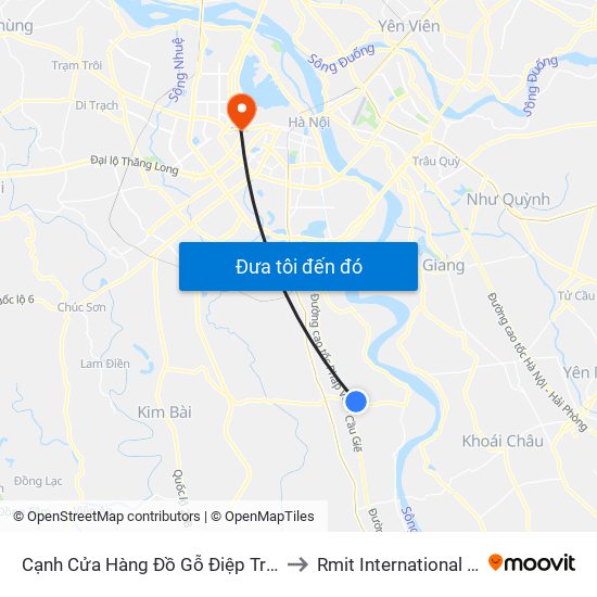 Cạnh Cửa Hàng Đồ Gỗ Điệp Trang (Đối Diện Cột Mốc H1/14) - Tl 427 to Rmit International University Hanoi Campus map