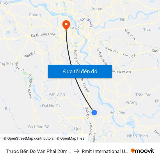 Trước Bến Đò Văn Phái 20m (Cửa Hàng Sơn - Nasun) - Dt428 to Rmit International University Hanoi Campus map