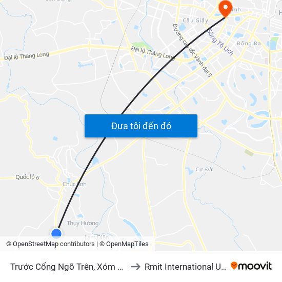Trước Cổng Ngõ Trên, Xóm Dẫy, Xã Đại Yên 20m - Tỉnh Lộ 419 to Rmit International University Hanoi Campus map