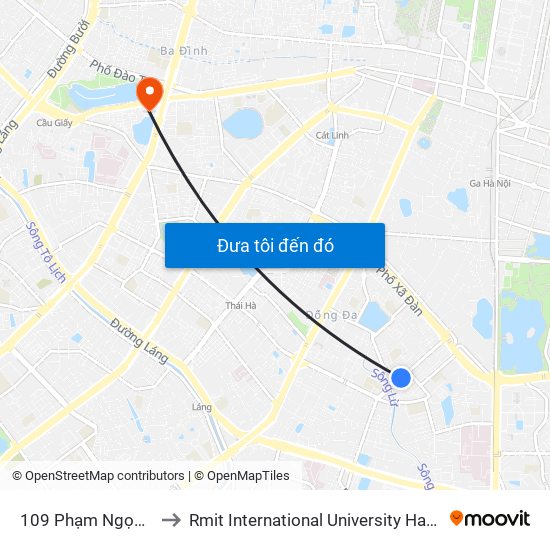 109 Phạm Ngọc Thạch to Rmit International University Hanoi Campus map