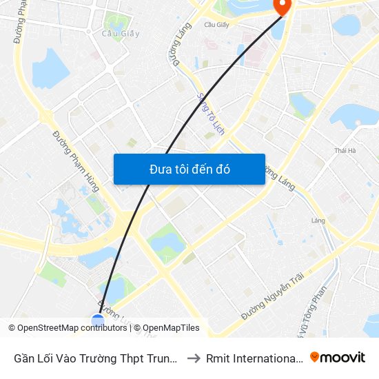 Gần Lối Vào Trường Thpt Trung Văn (Qua Ngã 4 Lương Thế Vinh - Tố Hữu) to Rmit International University Hanoi Campus map