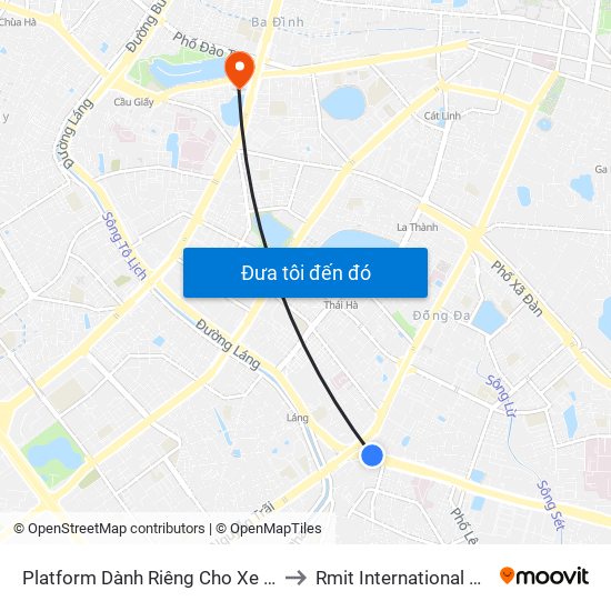 Platform Dành Riêng Cho Xe Buýt Trước Nhà 604 Trường Chinh to Rmit International University Hanoi Campus map