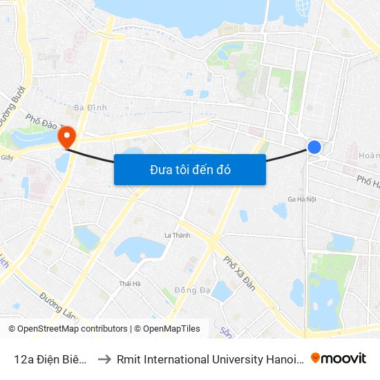 12a Điện Biên Phủ to Rmit International University Hanoi Campus map