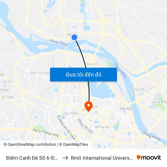 Điếm Canh Đê Số 6-Đê Tả Sông Hồng to Rmit International University Hanoi Campus map