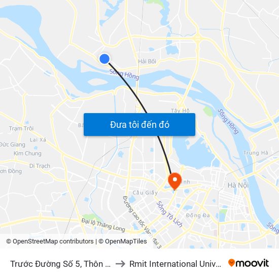 Trước Đường Số 5, Thôn Sáp Mai Khoảng 50m to Rmit International University Hanoi Campus map