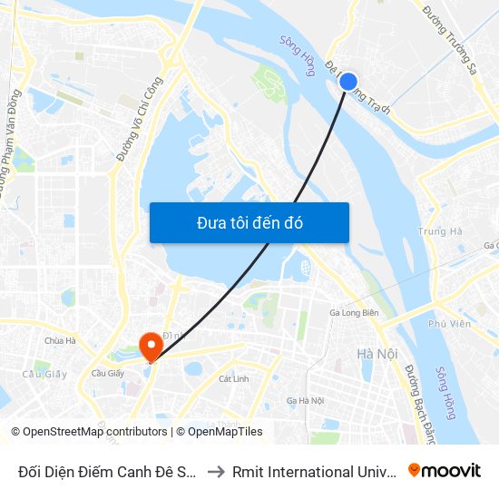 Đối Diện Điếm Canh Đê Số 13, Thôn Xuân Trạch to Rmit International University Hanoi Campus map