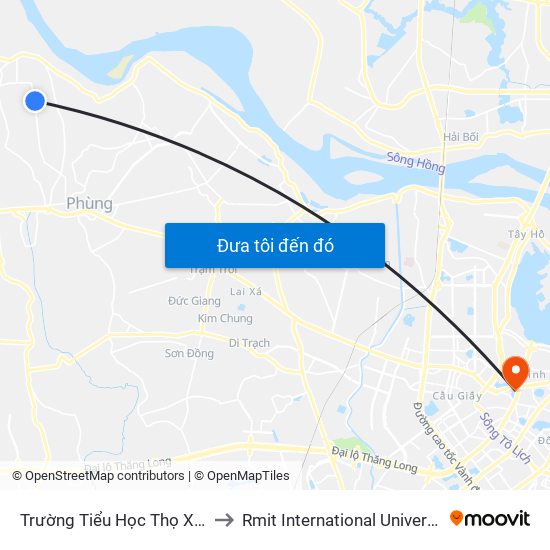 Trường Tiểu Học Thọ Xuân - Đan Phượng to Rmit International University Hanoi Campus map
