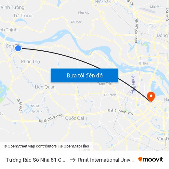 Tường Rào Số Nhà 81 Cổng Ô - Xã Thiều Xuân to Rmit International University Hanoi Campus map