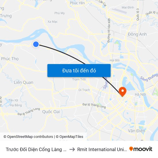 Trước Đối Diện Cổng Làng Vình Thuận - Xóm Trại 20m to Rmit International University Hanoi Campus map