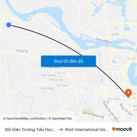 Đối Diện Trường Tiểu Học Thọ Xuân - Đan Phượng to Rmit International University Hanoi Campus map