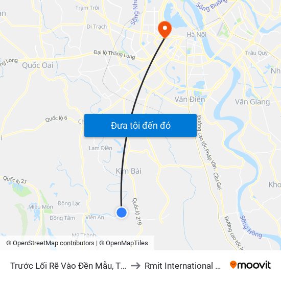 Trước Lối Rẽ Vào Đền Mẫu, Thôn Phú Khang 80m - Tỉnh Lộ 429 to Rmit International University Hanoi Campus map