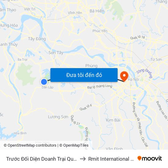 Trước Đối Diện Doanh Trại Quân Đội Nhân Dân Việt Nam 15m, Đt87 to Rmit International University Hanoi Campus map