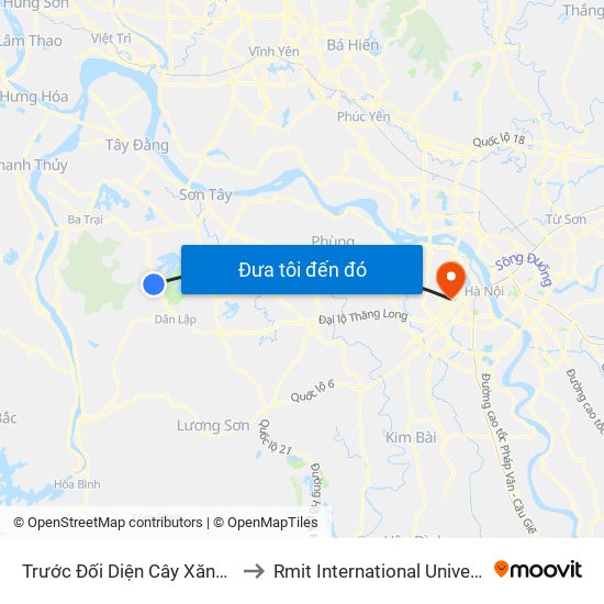 Trước Đối Diện Cây Xăng Yên Bài 20m, Đt87 to Rmit International University Hanoi Campus map