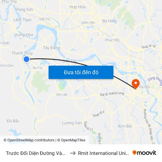 Trước Đối Diện Đường Vào Xã Thuần Mỹ 20m, Ba Vì to Rmit International University Hanoi Campus map