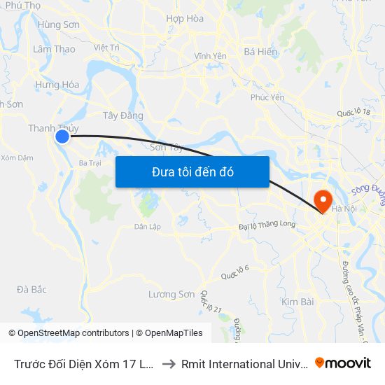 Trước Đối Diện Xóm 17 Làng Đan Thê 30m, Đt86 to Rmit International University Hanoi Campus map