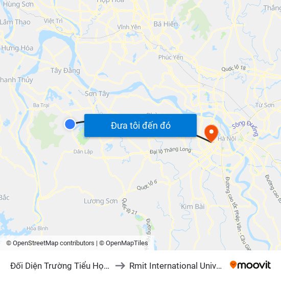 Đối Diện Trường Tiểu Học Yên Bài Khu C, Đt87 to Rmit International University Hanoi Campus map
