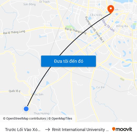 Trước Lối Vào Xóm Trại 50m to Rmit International University Hanoi Campus map