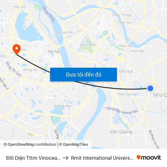 Đối Diện Tttm Vinocean Park Gia Lâm to Rmit International University Hanoi Campus map