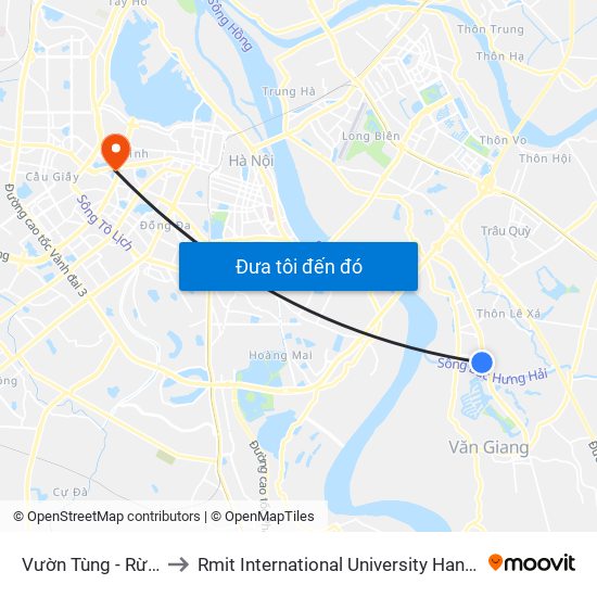 Vườn Tùng - Rừng Cợ to Rmit International University Hanoi Campus map