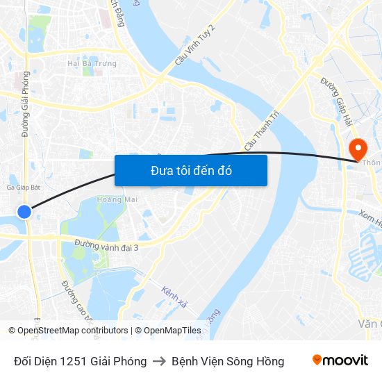 Đối Diện 1251 Giải Phóng to Bệnh Viện Sông Hồng map