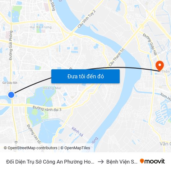 Đối Diện Trụ Sở Công An Phường Hoàng Liệt- 1277 Giải Phóng to Bệnh Viện Sông Hồng map