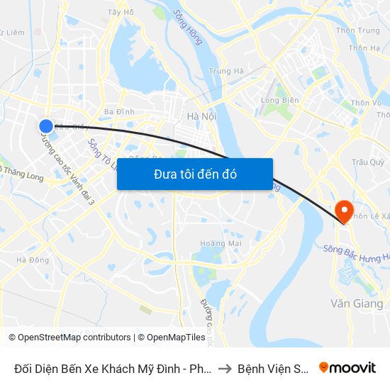 Đối Diện Bến Xe Khách Mỹ Đình - Phạm Hùng (Cột Trước) to Bệnh Viện Sông Hồng map