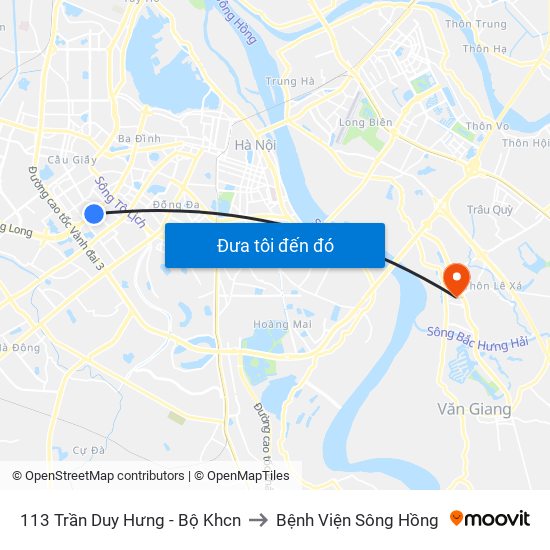 113 Trần Duy Hưng - Bộ Khcn to Bệnh Viện Sông Hồng map