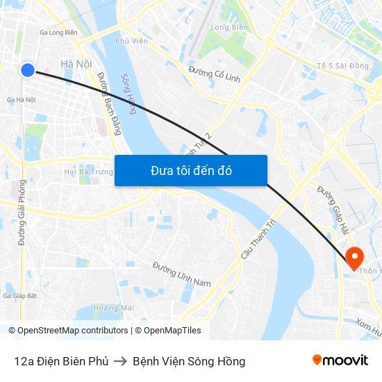 12a Điện Biên Phủ to Bệnh Viện Sông Hồng map