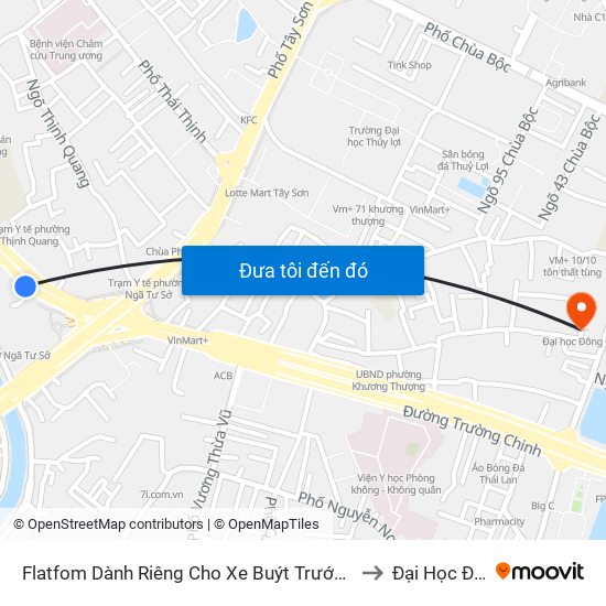 Flatfom Dành Riêng Cho Xe Buýt Trước Nhà 45 Đường Láng to Đại Học Đông Đô map