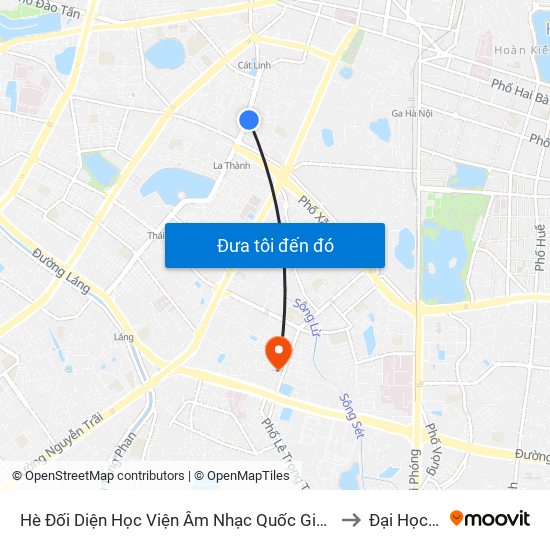 Hè Đối Diện Học Viện Âm Nhạc Quốc Gia Việt Nam - Qua Ngõ Quan Thổ 1 to Đại Học Đông Đô map