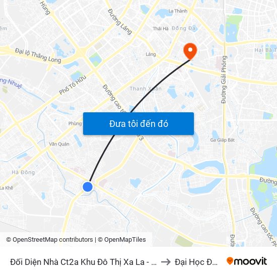 Đối Diện Nhà Ct2a Khu Đô Thị Xa La - Đường Phúc La to Đại Học Đông Đô map