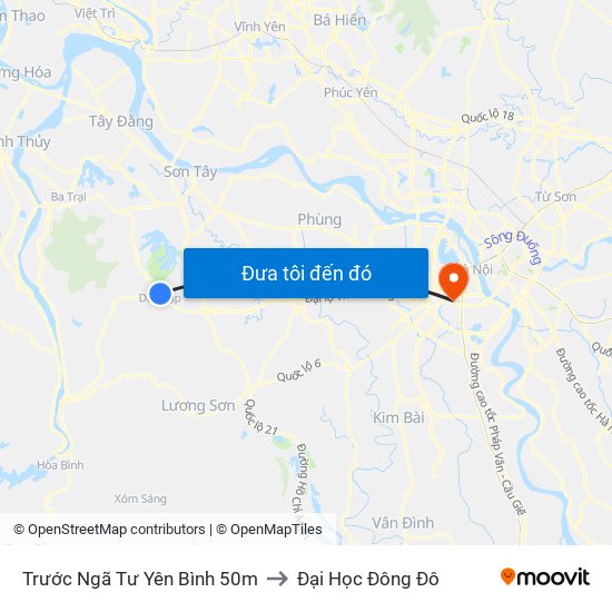 Trước Ngã Tư Yên Bình 50m to Đại Học Đông Đô map