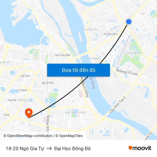 18-20 Ngô Gia Tự to Đại Học Đông Đô map