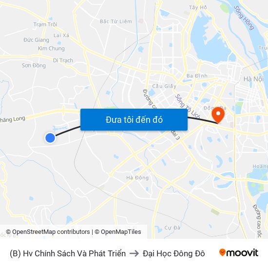 (B) Hv Chính Sách Và Phát Triển to Đại Học Đông Đô map