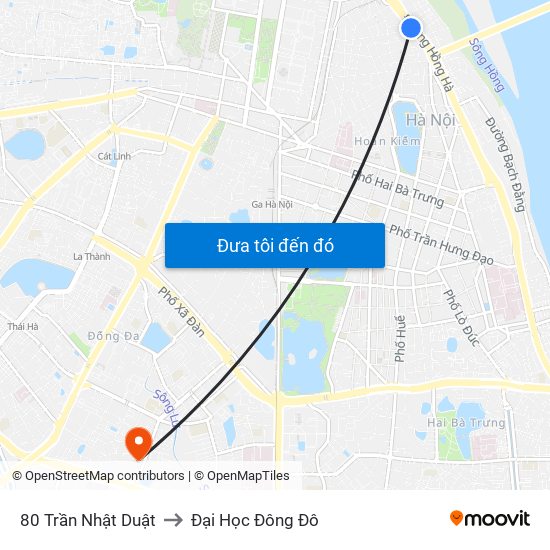 80 Trần Nhật Duật to Đại Học Đông Đô map