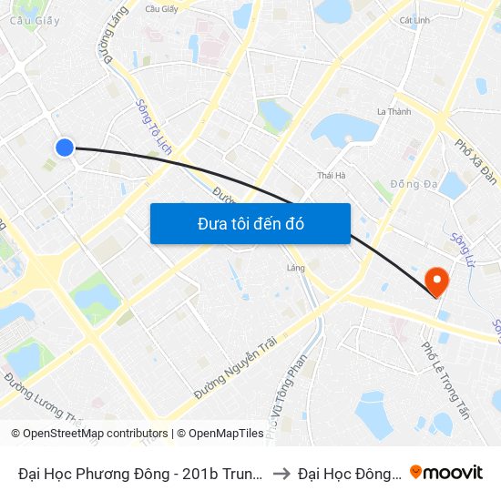 Đại Học Phương Đông - 201b Trung Kinh to Đại Học Đông Đô map