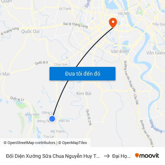 Đối Diện Xưởng Sữa Chua Nguyễn Huy Thôn Chân Chim, Phúc Lâm - Tỉnh Lộ 429 to Đại Học Đông Đô map