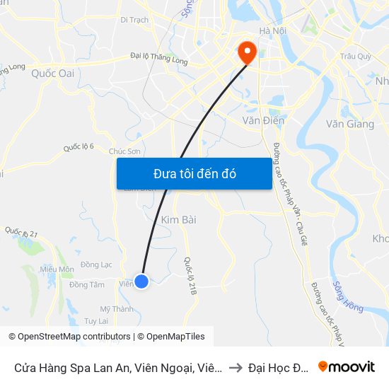 Cửa Hàng Spa Lan An, Viên Ngoại, Viên An - Tỉnh Lộ 429 to Đại Học Đông Đô map