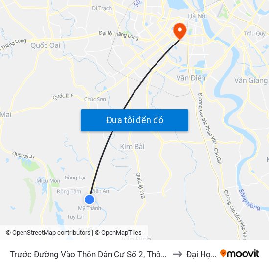 Trước Đường Vào Thôn Dân Cư Số 2, Thôn Vĩnh Xương Thượng, Xã Mỹ Thành Khoảng 50m to Đại Học Đông Đô map