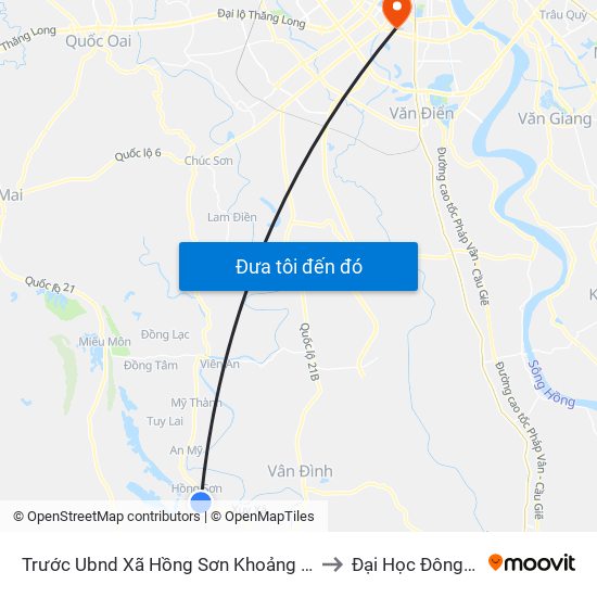 Trước Ubnd Xã Hồng Sơn Khoảng 50m to Đại Học Đông Đô map