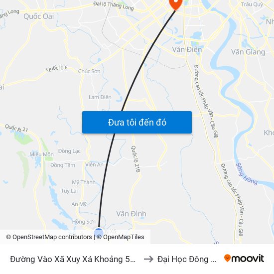 Đường Vào Xã Xuy Xá Khoảng 50m to Đại Học Đông Đô map