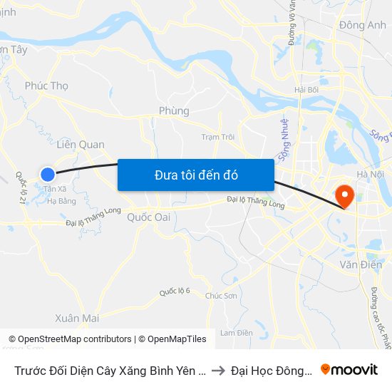 Trước Đối Diện Cây Xăng Bình Yên 20m to Đại Học Đông Đô map