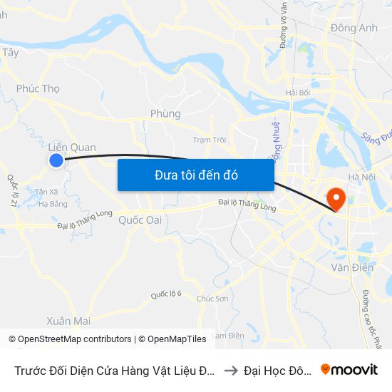 Trước Đối Diện Cửa Hàng Vật Liệu Đá Granit 20m to Đại Học Đông Đô map