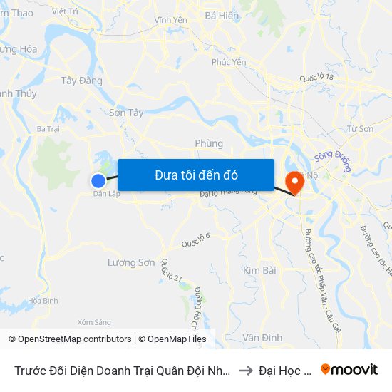 Trước Đối Diện Doanh Trại Quân Đội Nhân Dân Việt Nam 15m, Đt87 to Đại Học Đông Đô map
