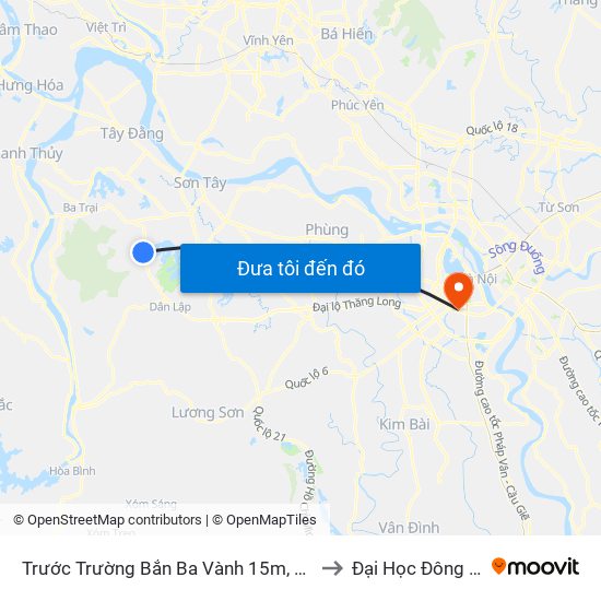 Trước Trường Bắn Ba Vành 15m, Đt87 to Đại Học Đông Đô map