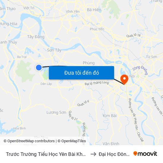 Trước Trường Tiểu Học Yên Bài Khu C, Đt87 to Đại Học Đông Đô map